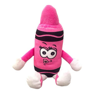 Hallmark Crayola Crayon Character Shocking Pink Plush Toy Stuffed Animal 11”